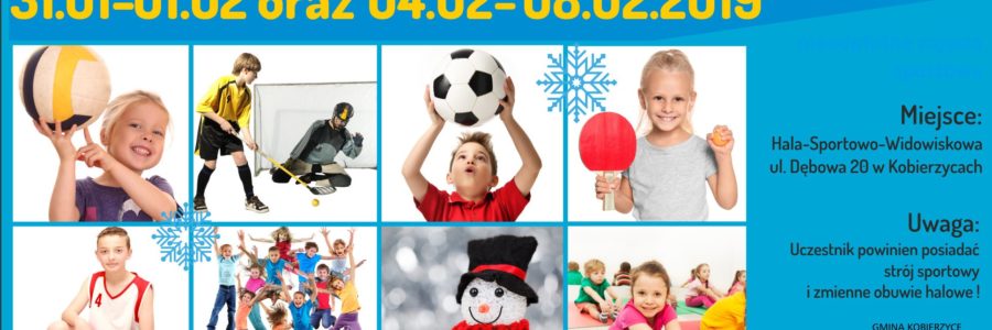 Sportowe ferie zimowe w KOSIR 31.01-1.02 oraz 4.01-8.02.2019