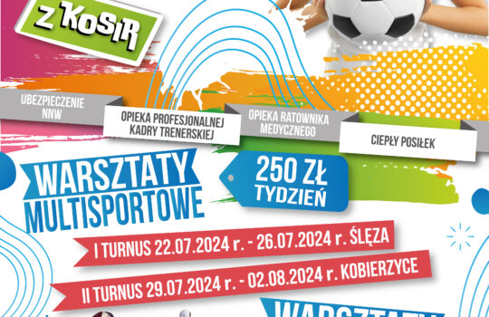 Sportowe wakacje z KOSiR- półkolonie sportowe 2024