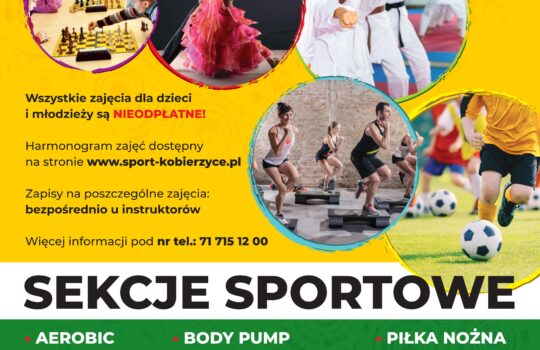 Sekcje sportowe KOSiR w sezonie 2024/2025