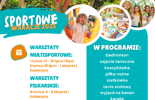 Sportowe wakacje z KOSiR- półkolonie sportowe 2025